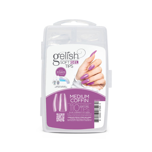 Gelish Soft Gel Tips - Medium Coffin