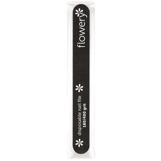 Flowery Disposable Nail Files Black 180/400 100pk