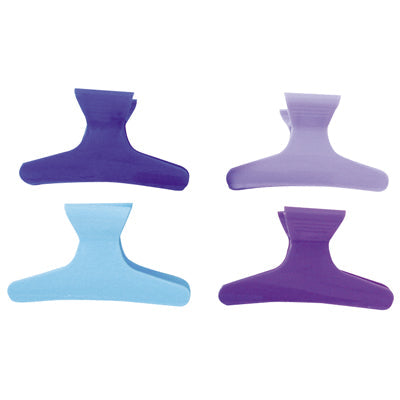 Soft N Style 3" Wide Butterfly Clamps - Colored (189) - 12pk