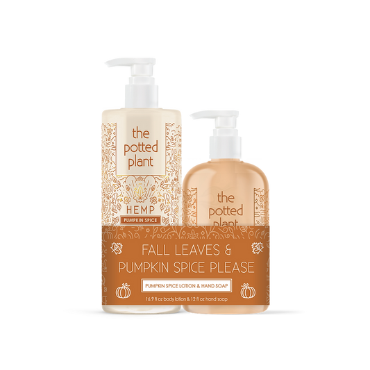 Potted Plant Lotion & Hand Soap Duo - Pumpkin Spice