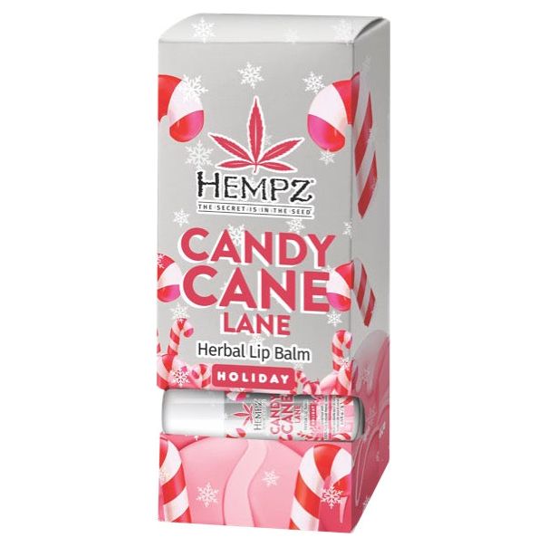 Hempz Peppermint Crush Candy Cane Lane Lip Balm (18pc Display)