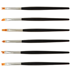 DL Pro 6pc Hand Cut Nail Art Brush Set (DL-C458)