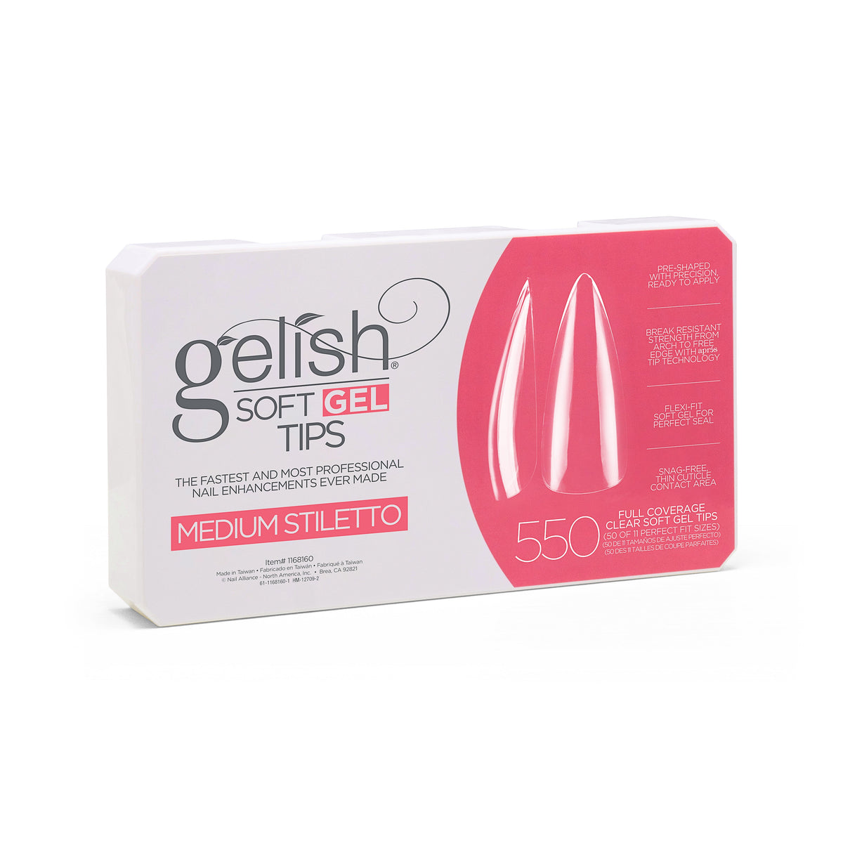 Gelish Soft Gel Tips - Medium Stiletto