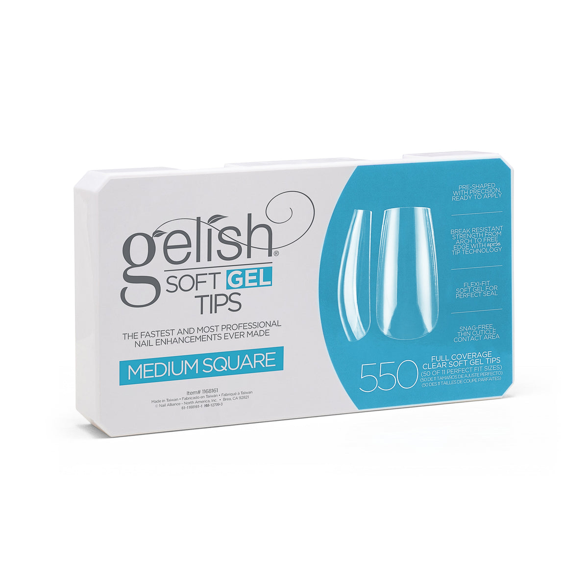 Gelish Soft Gel Tips - Medium Square