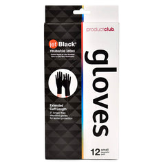 Product Club JetBlack Reusable Latex Gloves - Black (12pk)