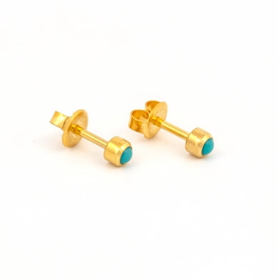 Studex Gold Regular Turquoise Pearl