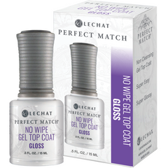 LeChat Perfect Match No Wipe Gel Top Coat .5oz - Gloss