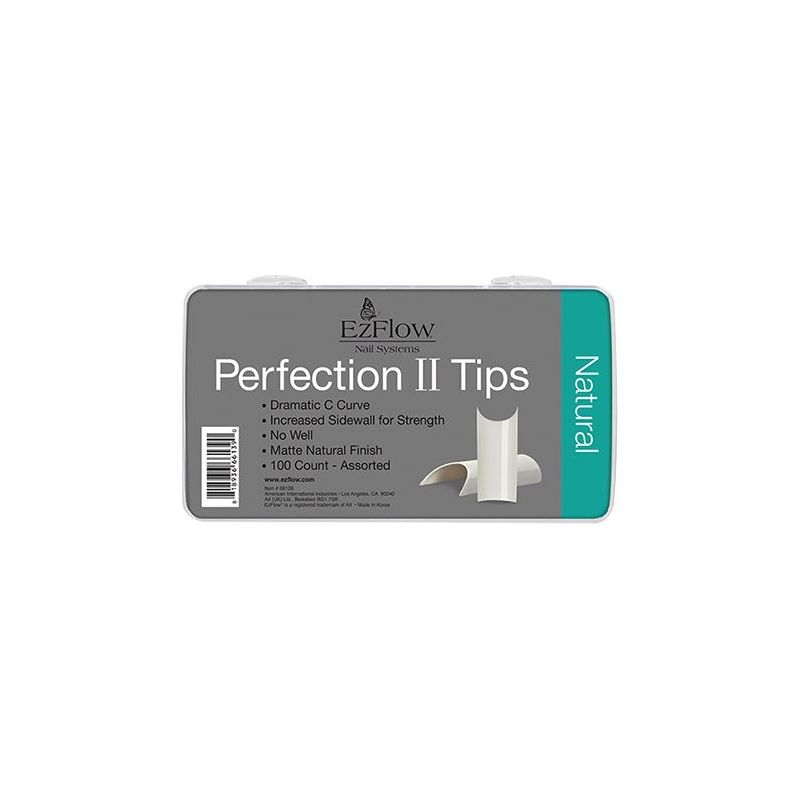 EzFlow Nail Tips Perfection II - Natural 100ct