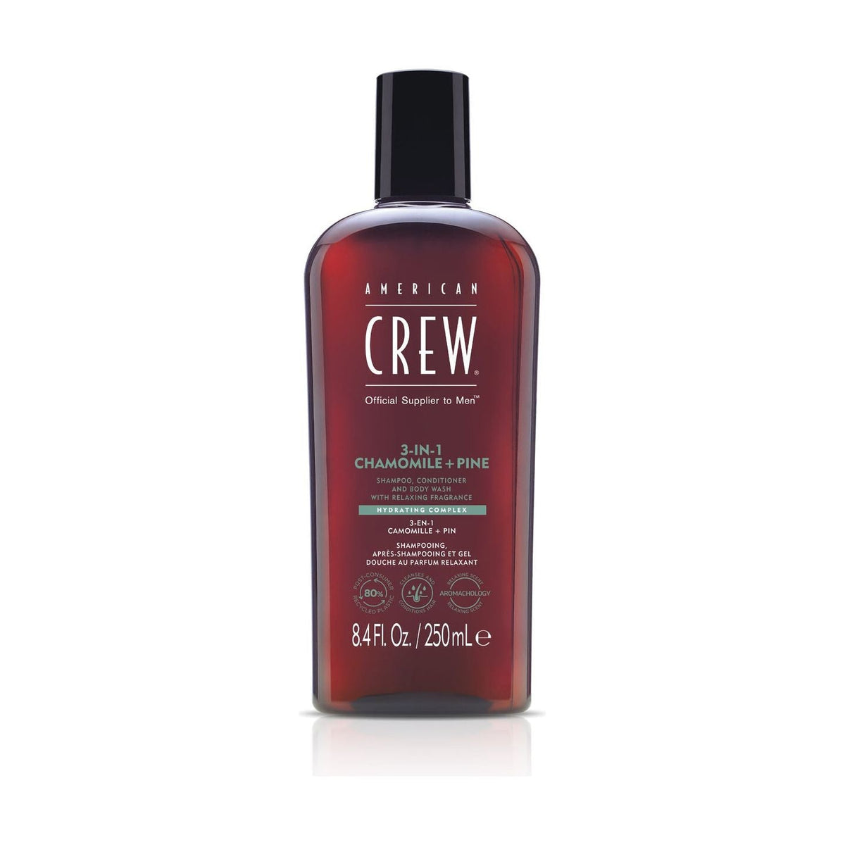 American Crew 3-In-1 Chamomile & Pine Shampoo, Conditioner, Body Wash